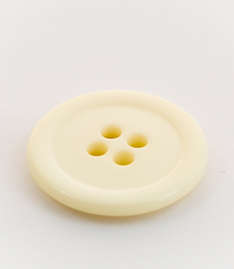Clown Button 4 Hole Size 54L x10 Cream - Click Image to Close